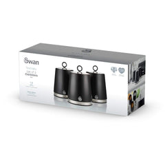 Serenity Set of 3 Black Canisters