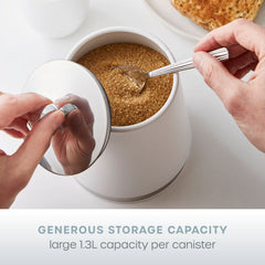 Serenity Set of 3 White Canisters