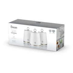 Serenity Set of 3 White Canisters