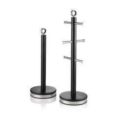 Black Towel Pole and Mug Tree Set