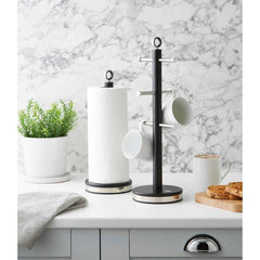 Black Towel Pole and Mug Tree Set