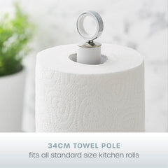 White Towel Pole and Mug Tree Set