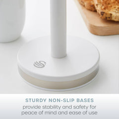 White Towel Pole and Mug Tree Set