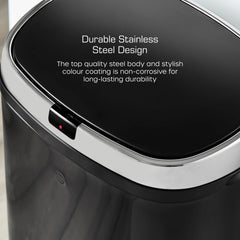 50L Square Black Sensor Bin