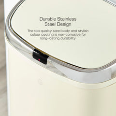 50L Square Cream Sensor Bin
