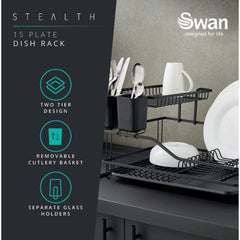Stealth 15 Plate Dish Rack