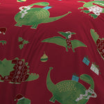 Santasaurus Glow in the Dark Red Bed Set - Double