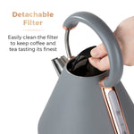 Tower Grey and Rose Gold Kettle
