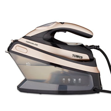 Tower Champagne Gold and Black 1.5L Ceraglide Steam Iron