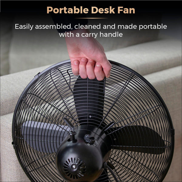 Tower Grey and Rose Gold Fan