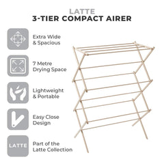 Compact Latte Wide Airer