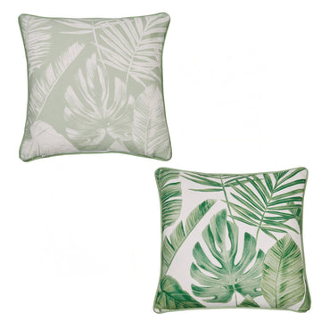 Dreams & Drapes Design Tahiti Outdoor Filled Cushion 43x43cm - Green