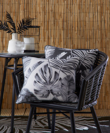 Dreams & Drapes Design Tahiti Outdoor Filled Cushion 43x43cm - Silver