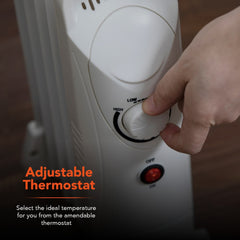 650W White Oil Filled Radiator