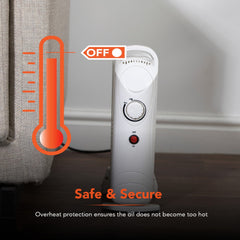 650W White Oil Filled Radiator