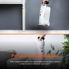 650W White Oil Filled Radiator