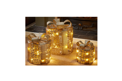 Three Kings 80 LED Outdoor Set of 3 Gift Boxes