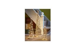 Three Kings Set of 3 80 LED Outdoor Obelisks