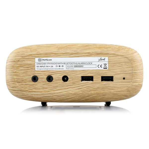 VQ Lark Bedside Bluetooth Radio Oak