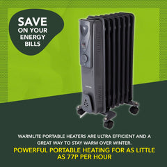 1500W Black Oil Filled Radiator