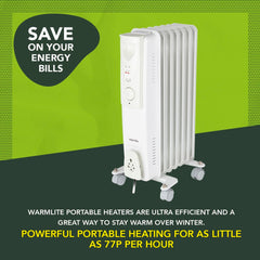 1500W White Oil Filled Radiator