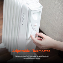 1500W White Oil Filled Radiator