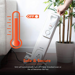 1500W White Oil Filled Radiator