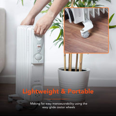 1500W White Oil Filled Radiator