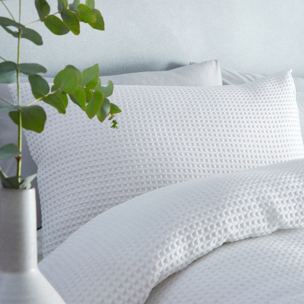 Appletree Loft Westport Waffle Duvet Cover Set - White