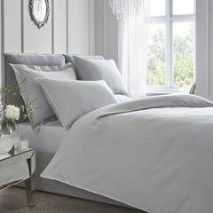 Appletree Boutique 200 Thread Piped Silver Duvet Cover Set
