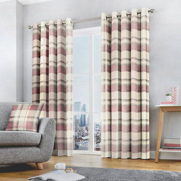 Fusion Balmoral Check Curtains - Blush