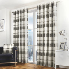 Fusion Balmoral Slate Check Curtains