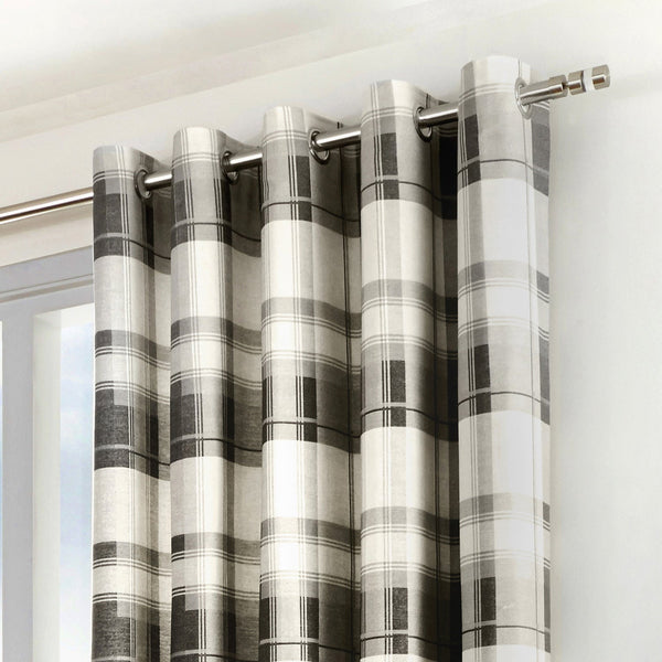 Fusion Balmoral Check Curtains - Slate