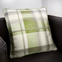 Fusion Balmoral Green Check Cushion Cover