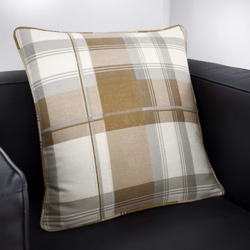 Fusion Balmoral Check Cushion Cover 43x43cm - Natural