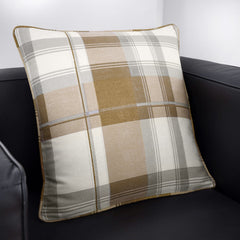Fusion Balmoral Natural Check Cushion Cover