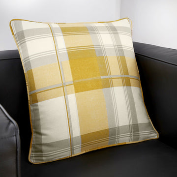 Fusion Balmoral Check Cushion Cover 43x43cm - Ochre