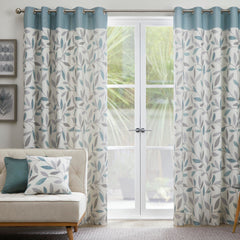 Fusion Beechwood Duck Egg Eyelet Curtains