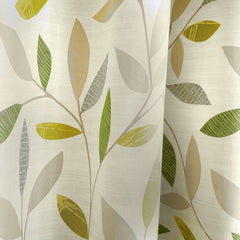Fusion Beechwood Green Eyelet Curtains