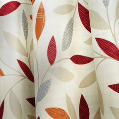 Fusion Red Beechwood Eyelet Curtains