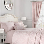 Dreams & Drapes Woven Blossom Curtains 66x72 Inch - Blush