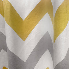 Fusion Chevron Ochre Eyelet Curtains