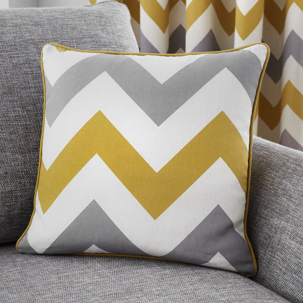 Fusion Chevron Cushion Cover 43x43cm - Ochre