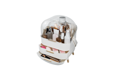 White Cosmetic Storage Case with Handle