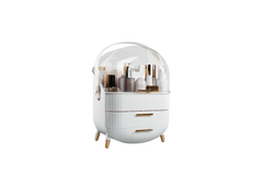 White Cosmetic Storage Case with Handle