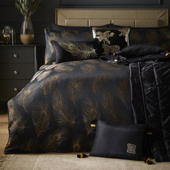 Laurence Llewelyn-Bowen Black/Gold Dandy Duvet Cover Set