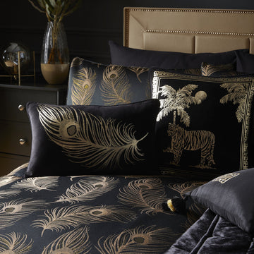 Laurence Llewelyn-Bowen Dandy Duvet Cover Set - Black/Gold