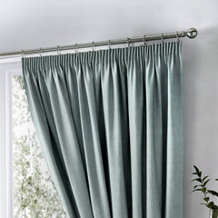 Fusion Dijon Duck Egg Lined Curtains