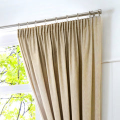 Fusion Dijon Natural Lined Curtains