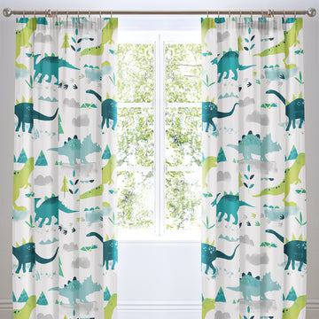 Bedlam Dino Glow in the Dark Curtains 66x72 Inch - Multi